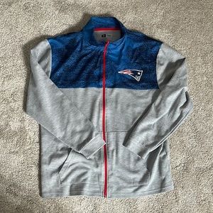 Mens NFL Team Apparel Patriots Zip Up Jacket, Large